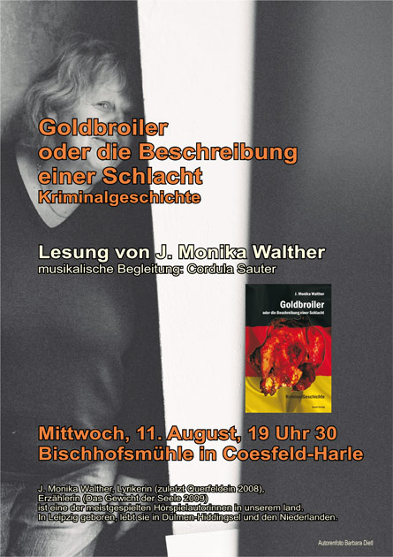 Lesung am 11. August, 19:30 Uhr in der Bischofsmühle in Coesfeld-Harle